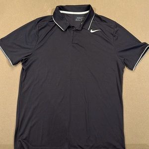 NIKE Men’s Golf DRI-Fit Large Black Collared Shirt